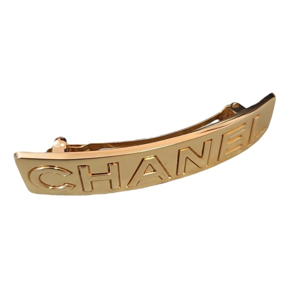 CHANEL GOLD HAIR BARETTE - Picture 2 of 10